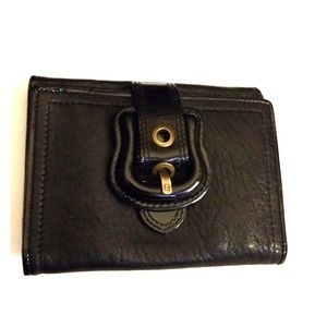 Fendi B Bag Black Leather Bifold Wallet